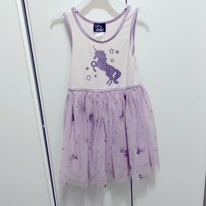 🎆purple glittery Unicorn dress